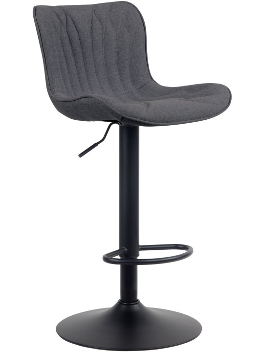 Taburete de bar Linus tela, negro