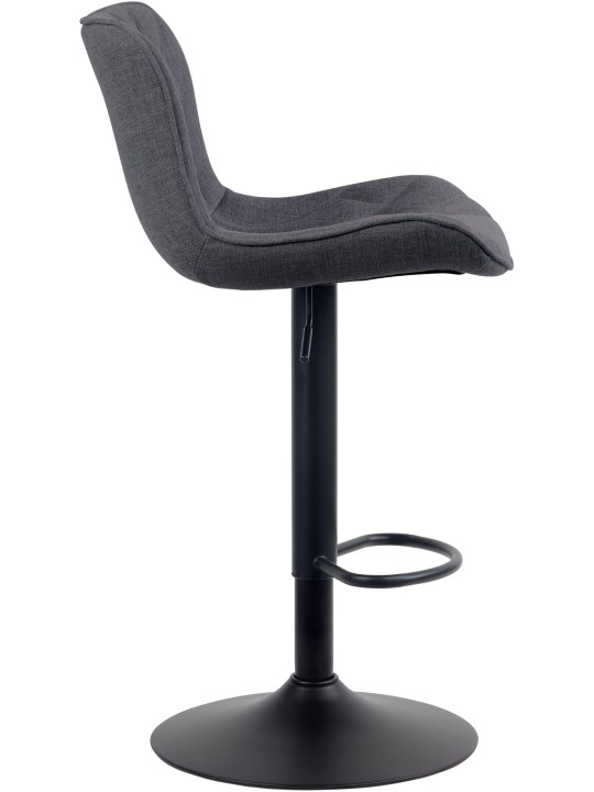 Taburete de bar Linus tela, negro