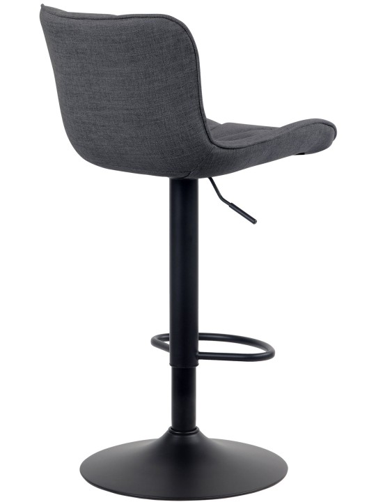 Taburete de bar Linus tela, negro