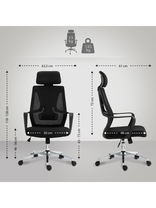 Silla de oficina Kanab, negro