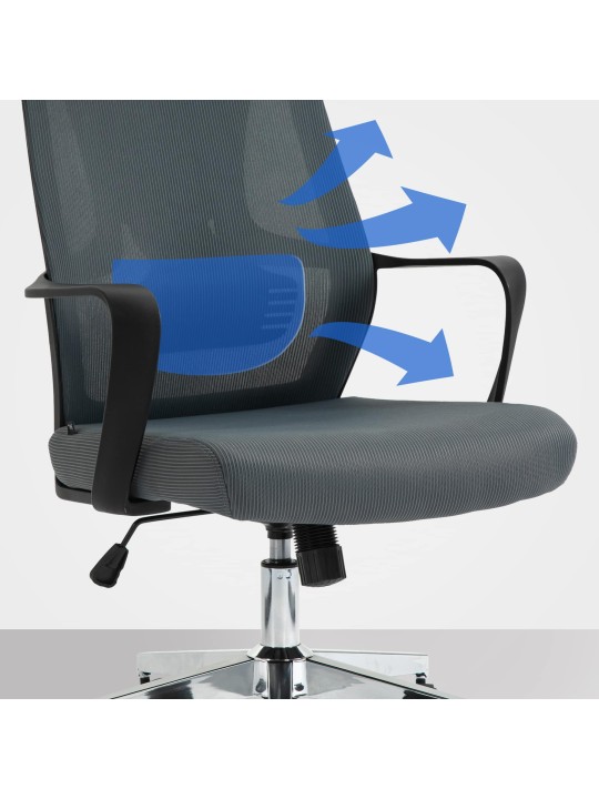 Silla de oficina Kanab, gris