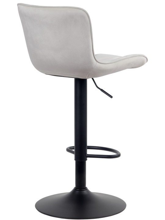 Juego de 2 taburetes de bar Linus terciopelo, crema