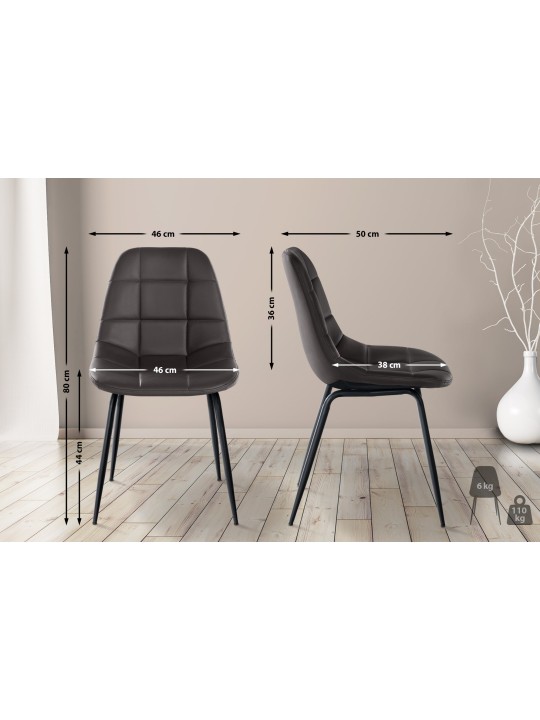 Silla Tom símil piel, marrón Silla Tom símil piel, marrón