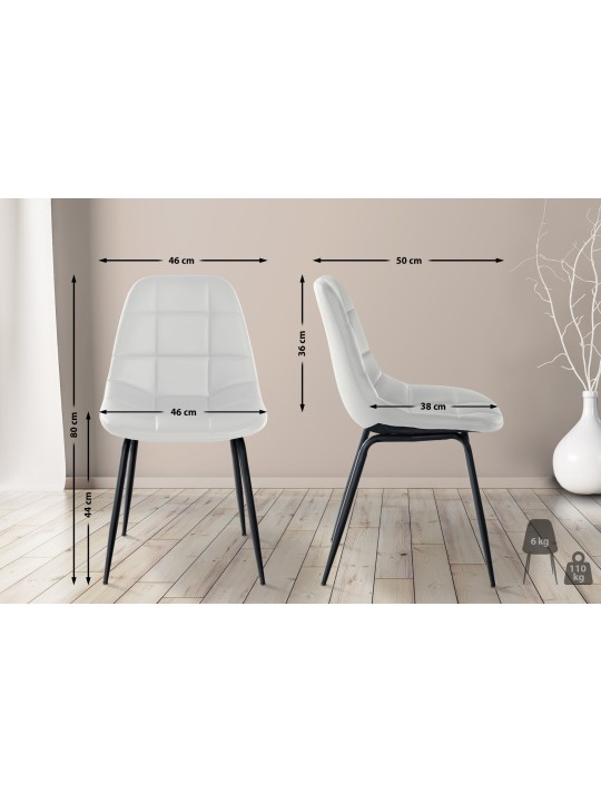 Silla Tom símil piel, blanco Silla Tom símil piel, blanco