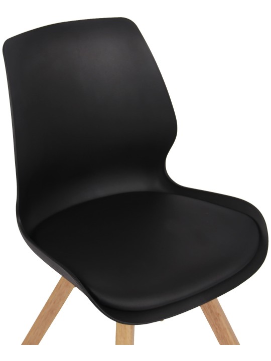 Silla Luna plastico, negro