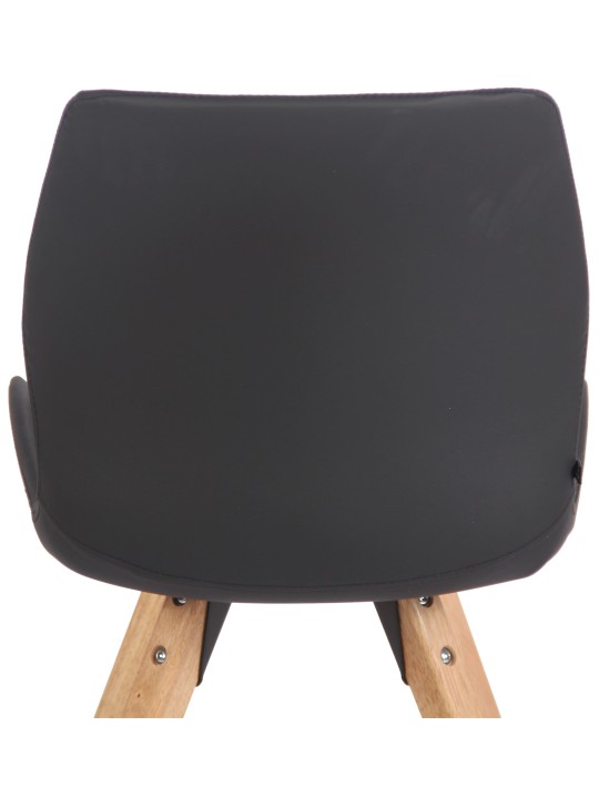 Silla Luna símil piel, negro