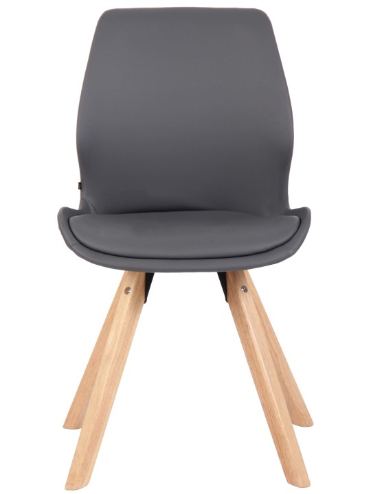 Silla Luna símil piel, gris