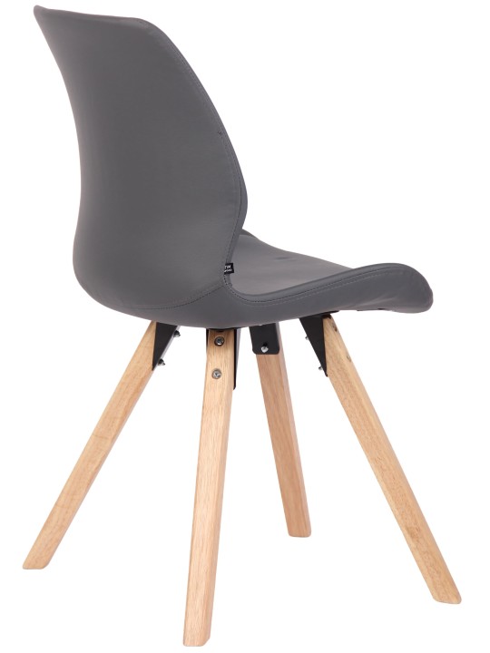 Silla Luna símil piel, gris