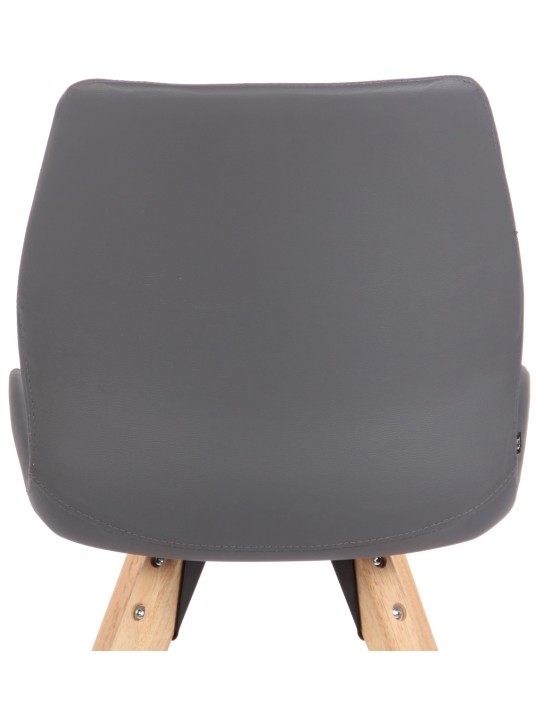 Silla Luna símil piel, gris