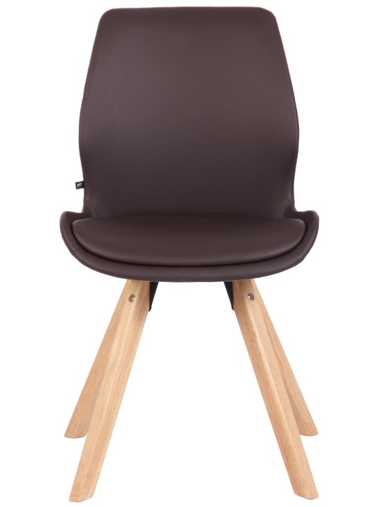 Silla Luna símil piel, marrón