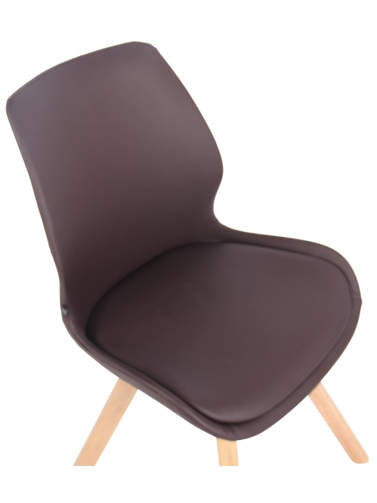 Silla Luna símil piel, marrón