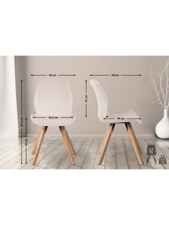 Silla Luna Terciopelo, crema Silla Luna Terciopelo, crema