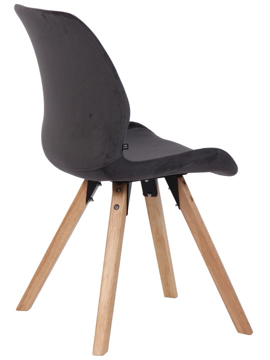 Silla Luna Terciopelo, gris oscuro Silla Luna Terciopelo, gris oscuro