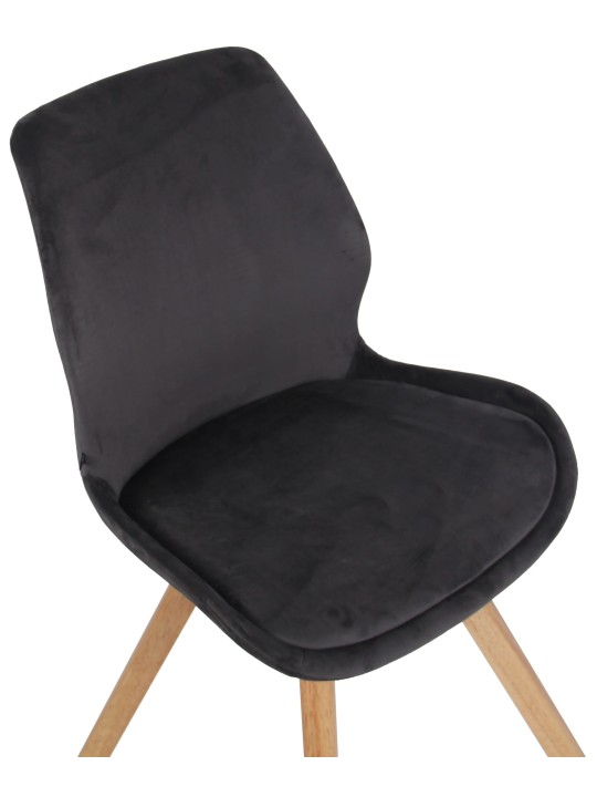 Silla Luna Terciopelo, gris oscuro Silla Luna Terciopelo, gris oscuro