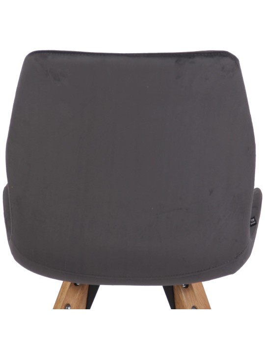 Silla Luna Terciopelo, gris oscuro Silla Luna Terciopelo, gris oscuro