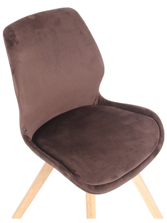 Silla Luna Terciopelo, marrón Silla Luna Terciopelo, marrón