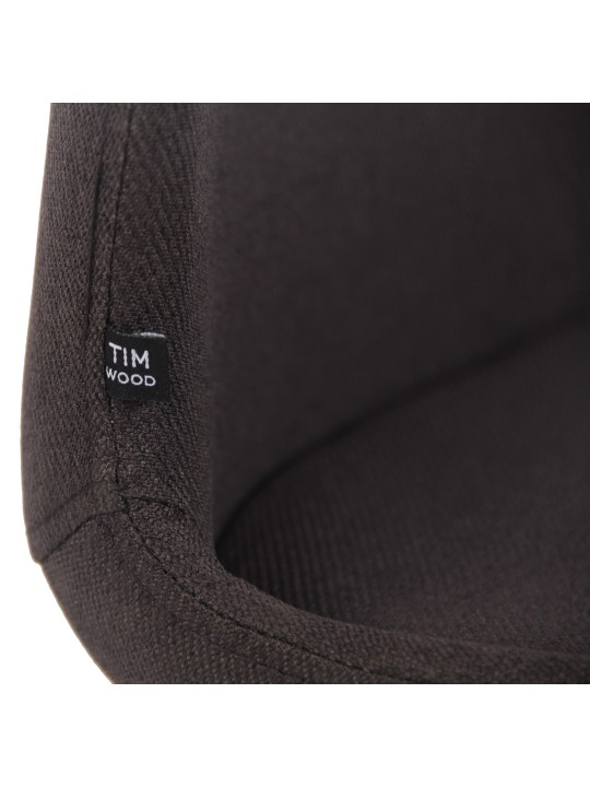 Conjunto de 2 sillas Luna tela, negro