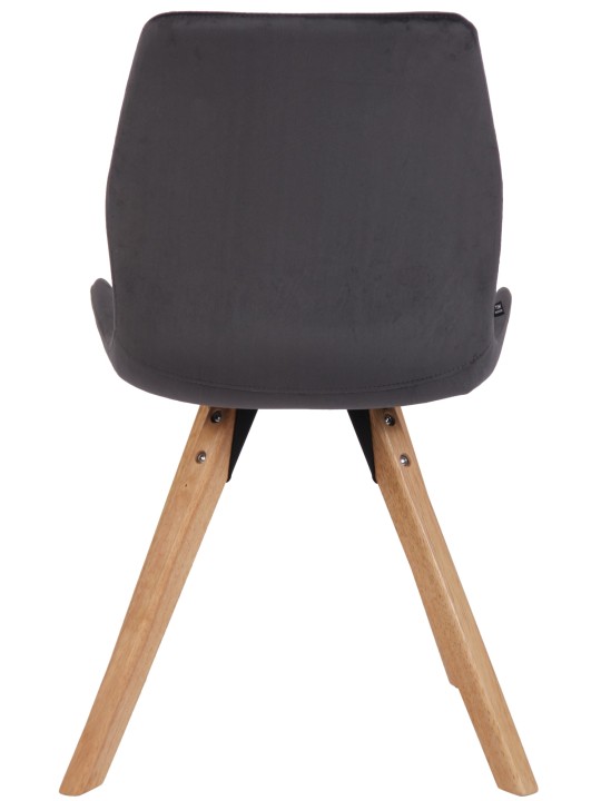 Conjunto de 2 sillas Luna terciopelo, gris oscuro