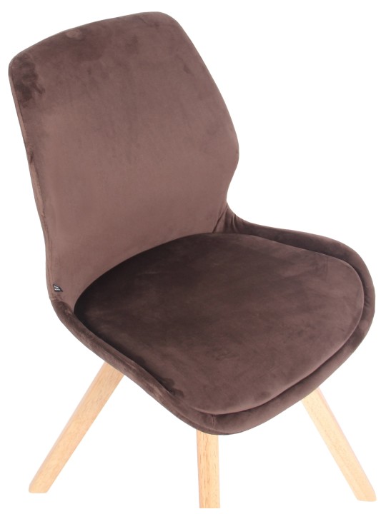 Conjunto de 2 sillas Luna terciopelo, marrón Conjunto de 2 sillas Luna terciopelo, marrón