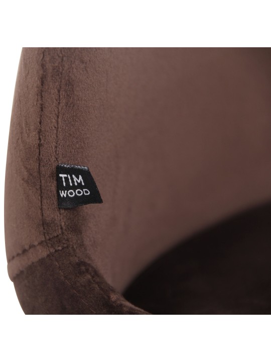 Conjunto de 2 sillas Luna terciopelo, marrón Conjunto de 2 sillas Luna terciopelo, marrón