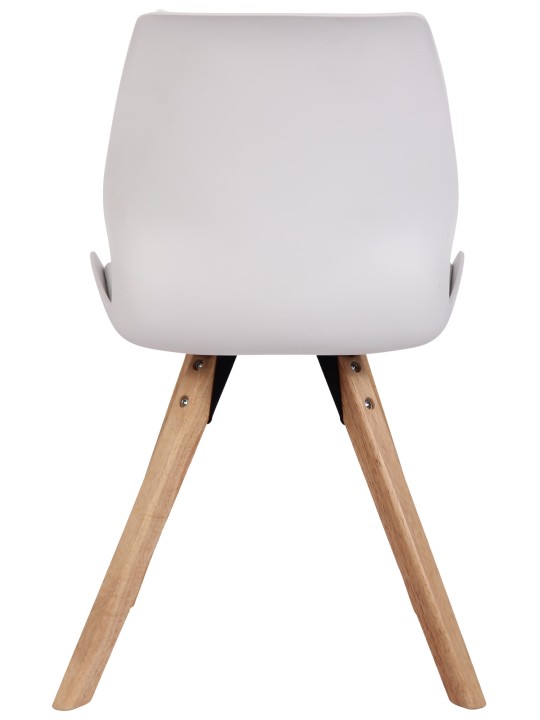 Conjunto de 4 sillas Luna plástico, blanco