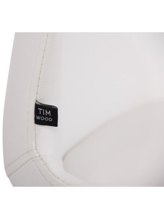 Conjunto de 4 sillas Luna piel sintética, blanco Conjunto de 4 sillas Luna piel sintética, blanco