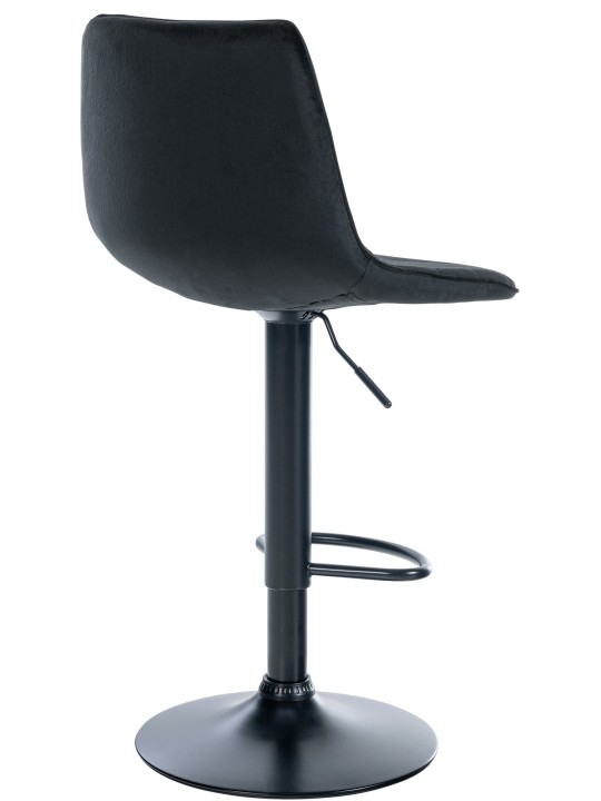 Taburete de bar Lex terciopelo, negro