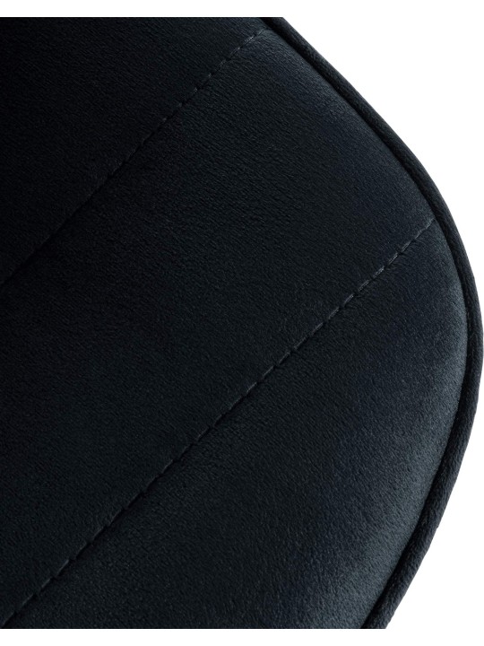 Taburete de bar Lex terciopelo cromado, negro Taburete de bar Lex terciopelo cromado, negro