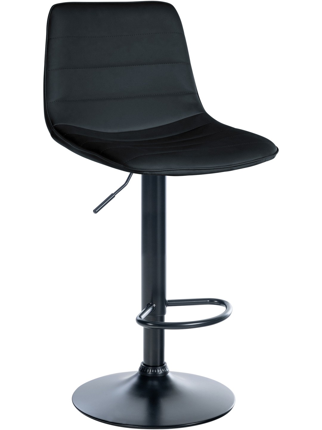 Taburete de bar Lex piel sintética, negro