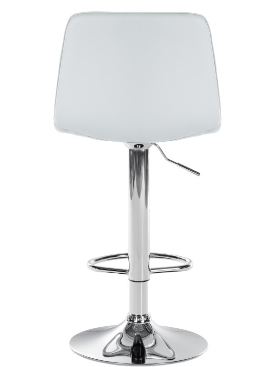 Taburete de bar Lex polipiel cromado, blanco