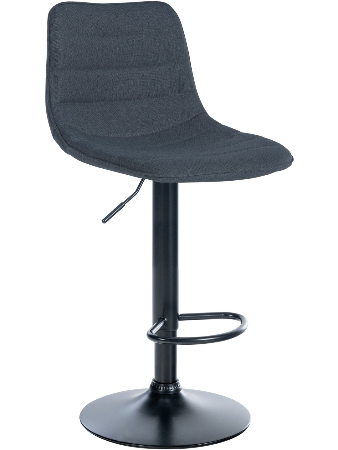 Taburete de bar Lex tela, gris oscuro