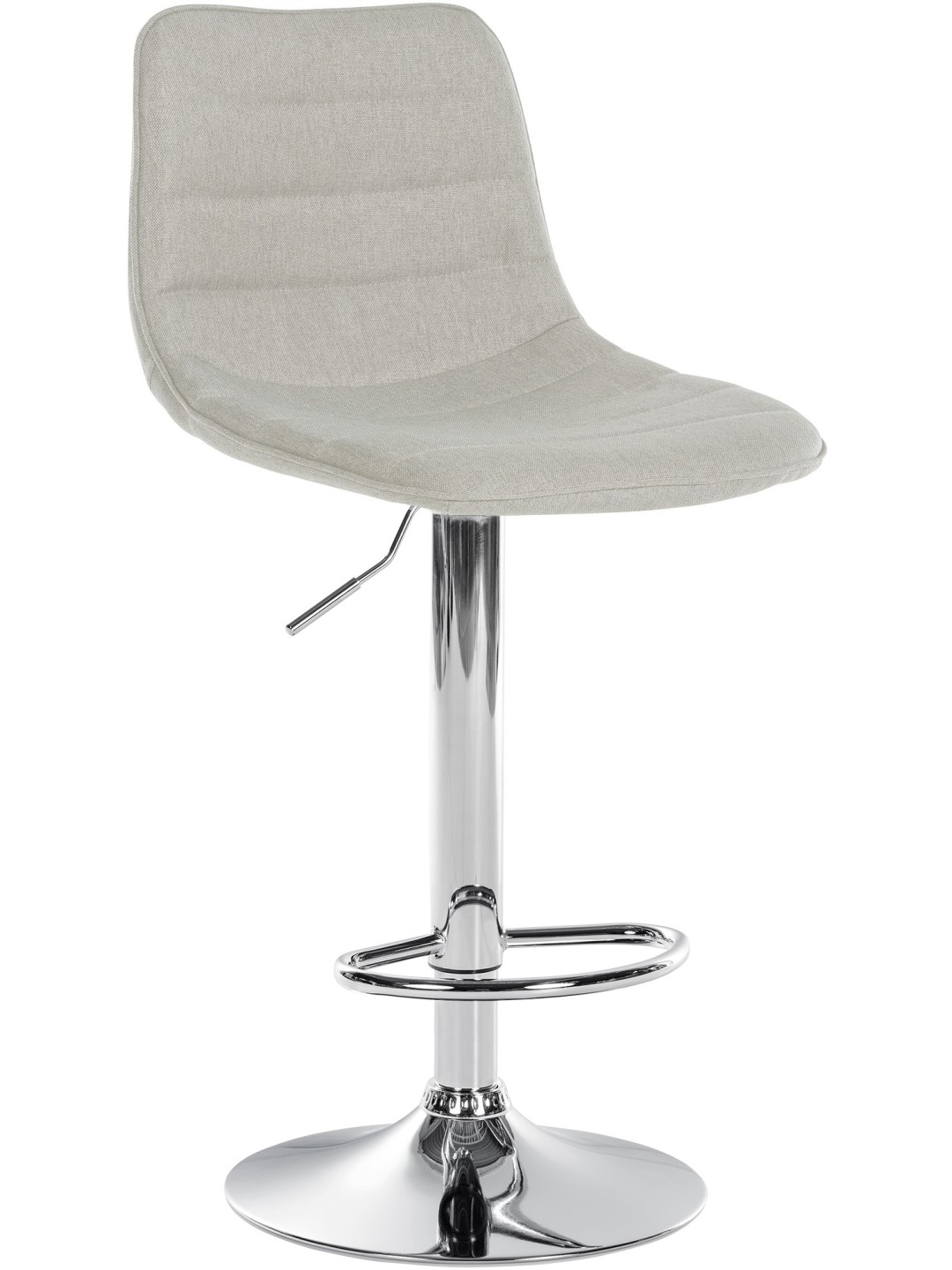 Taburete de bar Lex tela cromo, crema