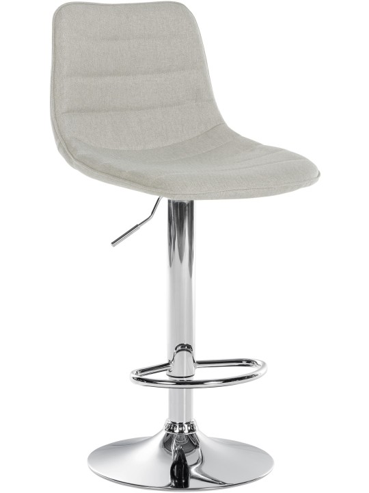 Taburete de bar Lex tela cromo, crema