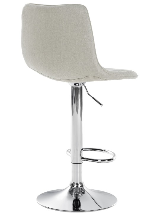 Taburete de bar Lex tela cromo, crema