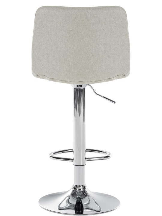 Taburete de bar Lex tela cromo, crema