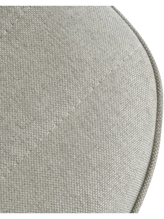 Taburete de bar Lex tela cromo, crema