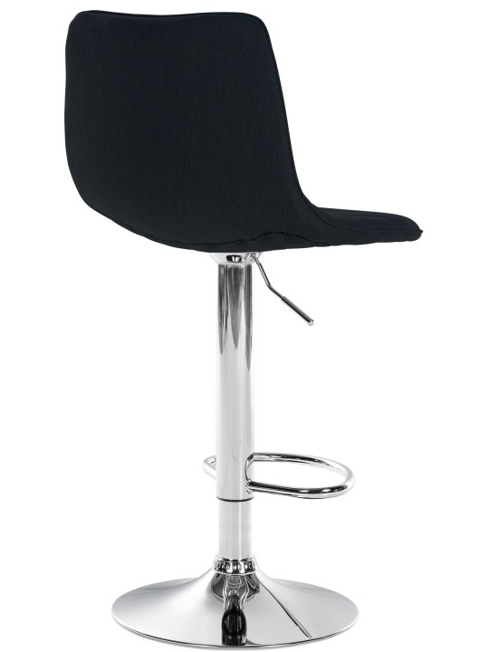 Taburete de bar Lex tela cromo, negro Taburete de bar Lex tela cromo, negro