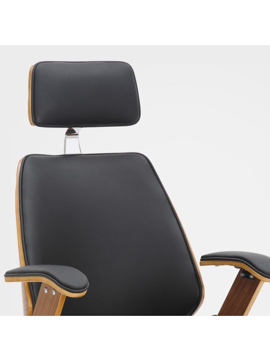 Silla de oficina Chicago polipiel, nogal/negro