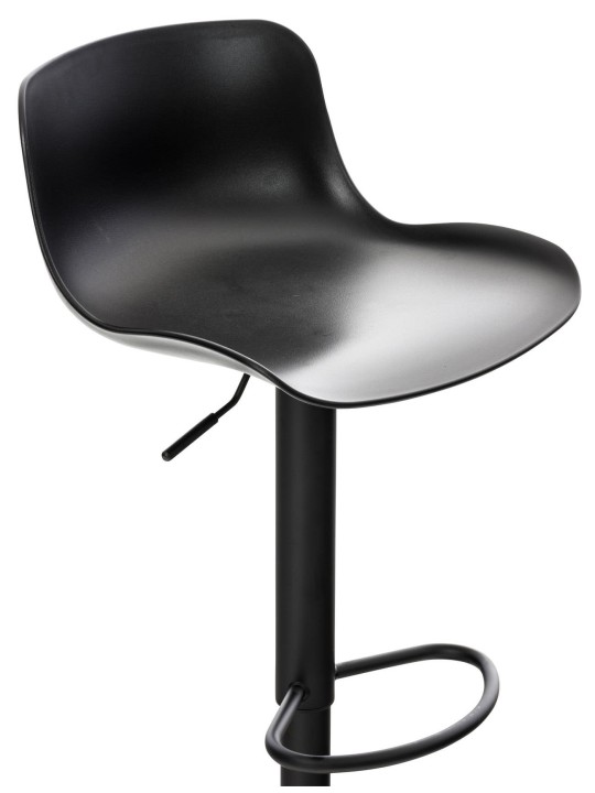 Juego de 4 taburetes de bar Almada, negro