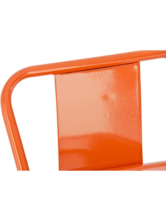 Juego de 4 taburetes de bar Mason, naranja