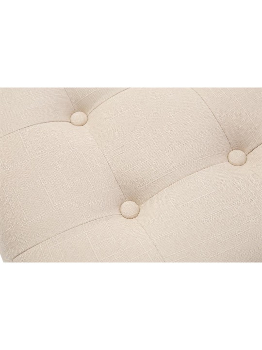 Juego de 2 taburetes Pharaoh, luz antigua, crema