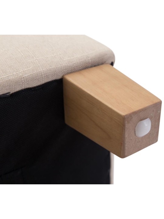 Juego de 2 taburetes Pharaoh, luz antigua, crema