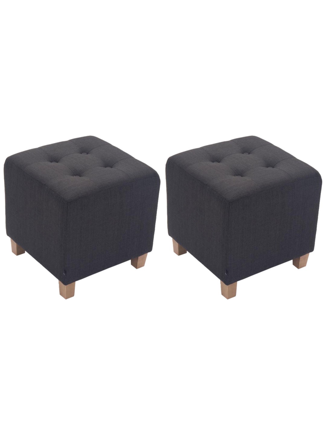 Juego de 2 taburetes Pharaoh, luz antigua, gris oscuro