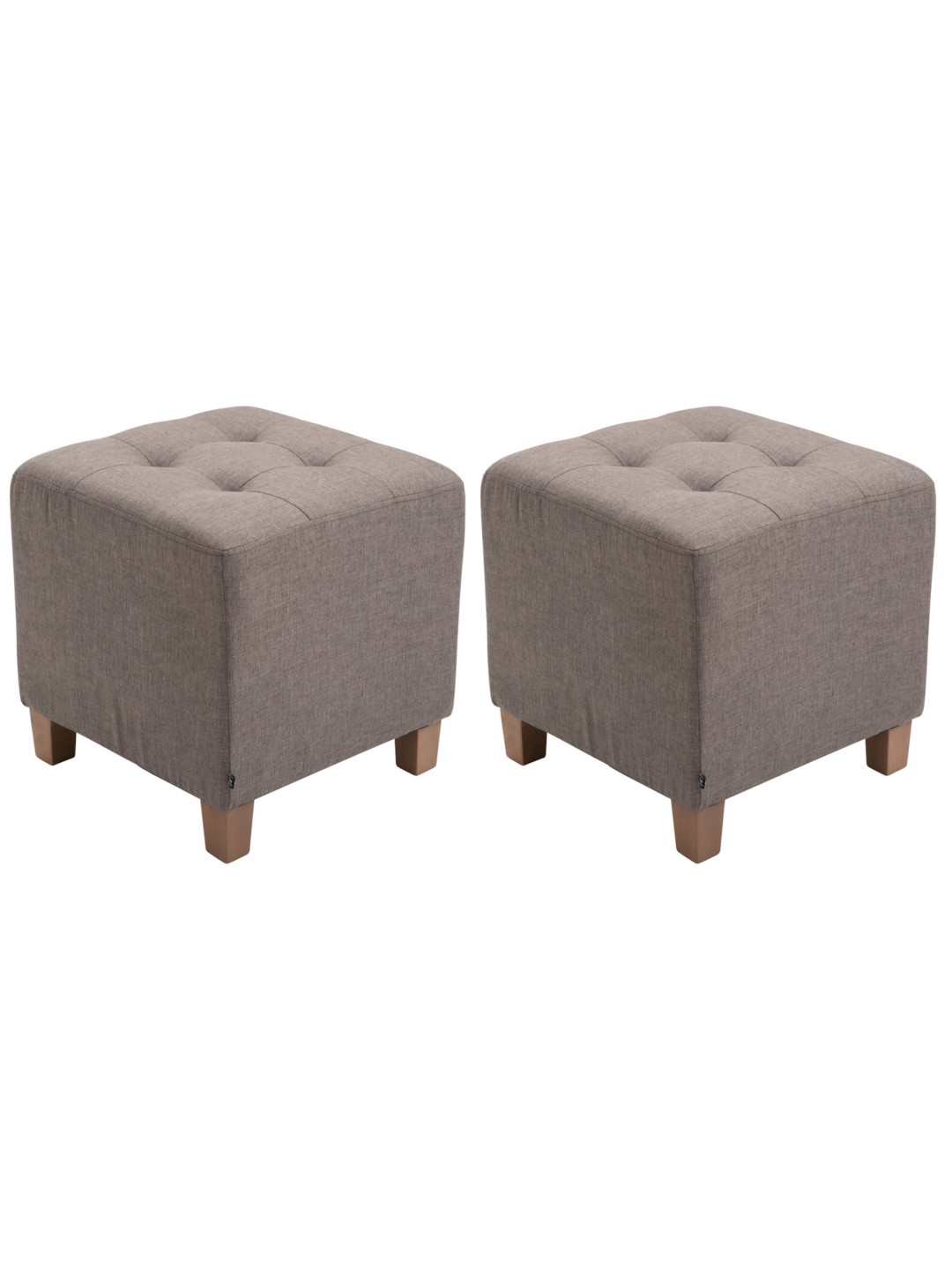 Juego de 2 taburetes Pharaoh, luz antigua, taupe