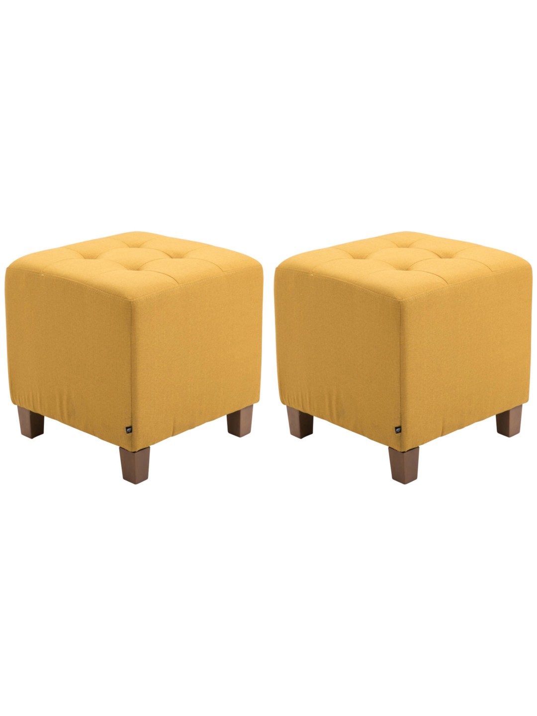 Juego de 2 taburetes Pharaoh, luz antigua, amarillo