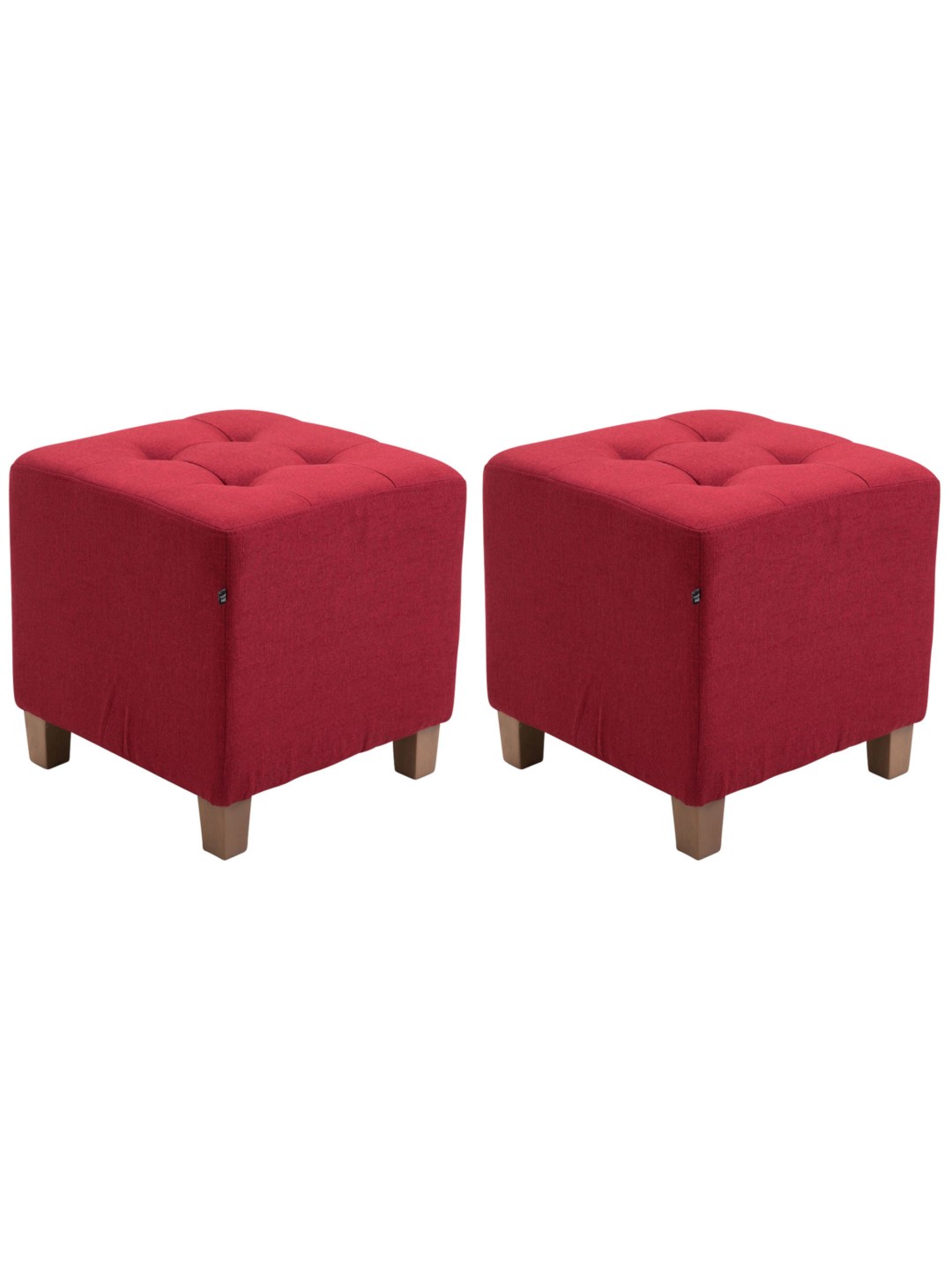 Juego de 2 taburetes Pharaoh, luz antigua, rojo