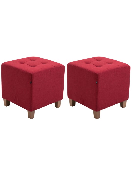 Juego de 2 taburetes Pharaoh, luz antigua, rojo