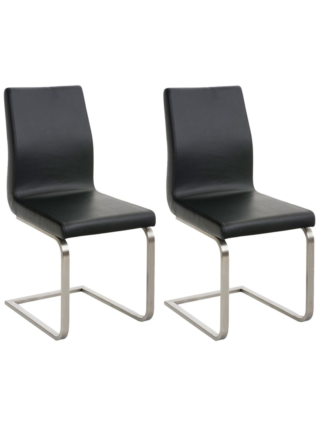 Juego de 2 sillas de comedor Belfort, negro