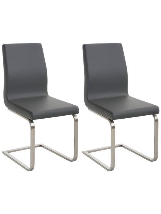 Juego de 2 sillas de comedor Belfort, gris