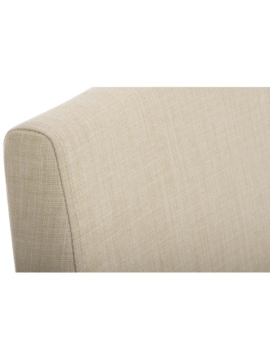 Juego de 2 sillas de comedor tela Belfort, crema